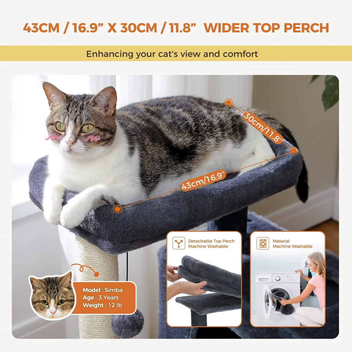 Cat Tree for Large Indoor Cats